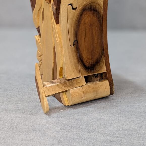 Carver Dan's Handmade Wood Angel Puzzle Jewelry Trinket Box Made in Vietnam - Picture 6 of 13